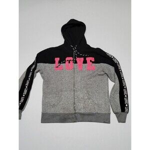 (#C) Thrill 94 Full Zip Hooded Love Jacket Black Size Women's 2X